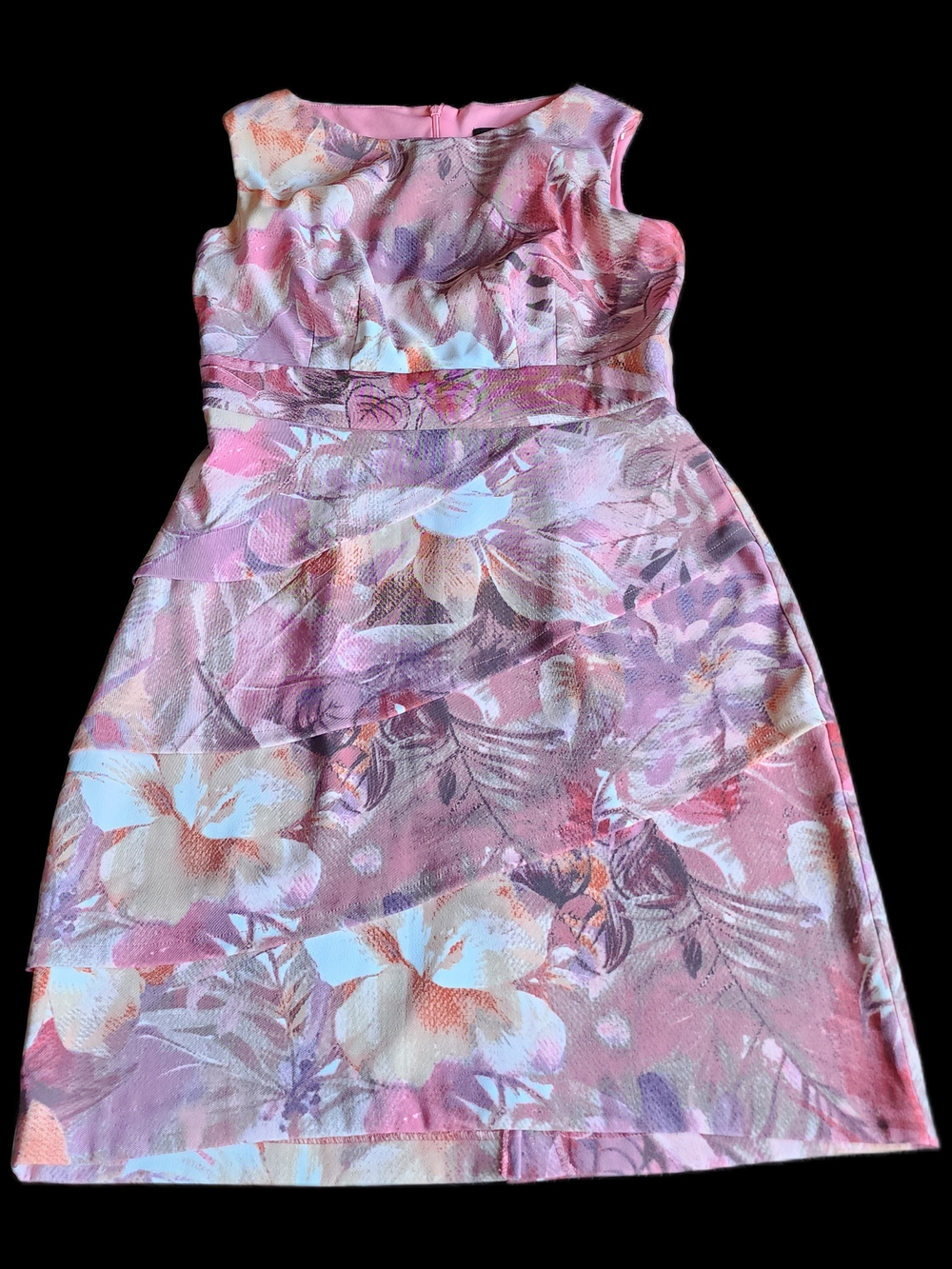 connected apparel Pink Floral Printed Sheath Dress